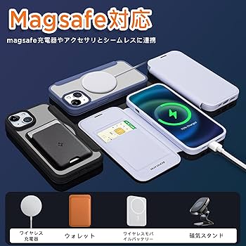 Amazon.co.jp: NODALA iPhone 15 ケース 手帳型 MagSafe対応